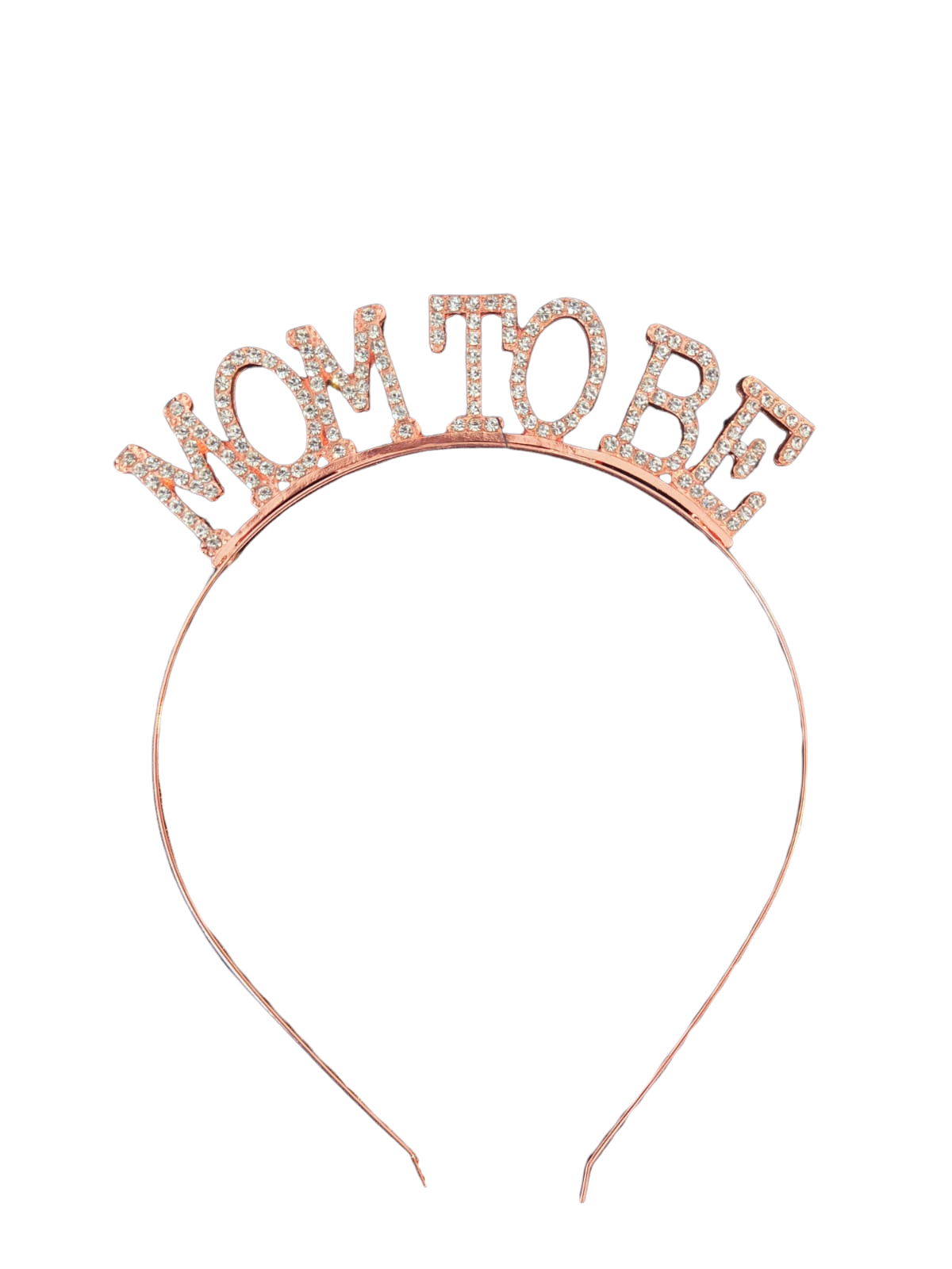 Diadeem Gender Reveal - Mom To Be - Rosé Goud met Steentjes