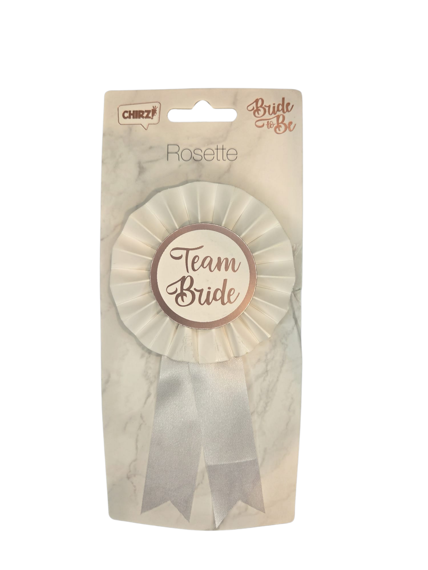 Rozet Vrijgezellenfeest - Team Bride - Wit-Goud