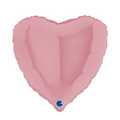 Folieballon Hart Mat - Roze - 45 cm