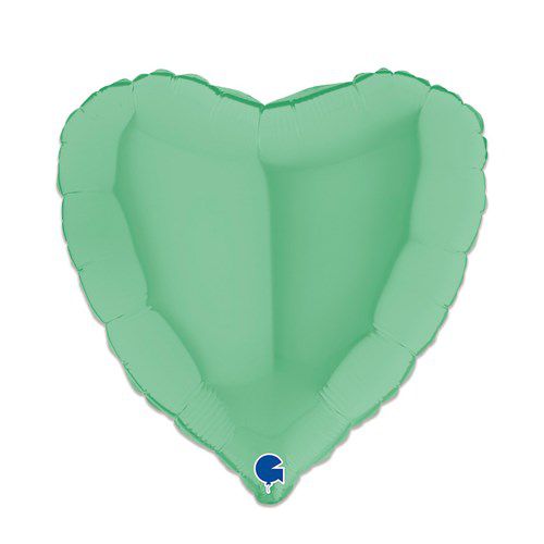 Folieballon Hart Mat - Groen - 45 cm