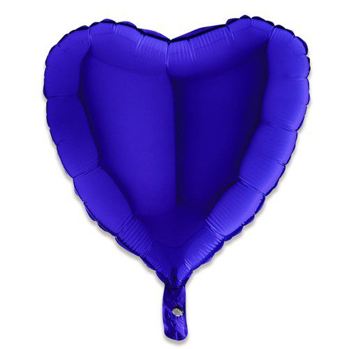 Folieballon Hart - Capriblauw - 45 cm