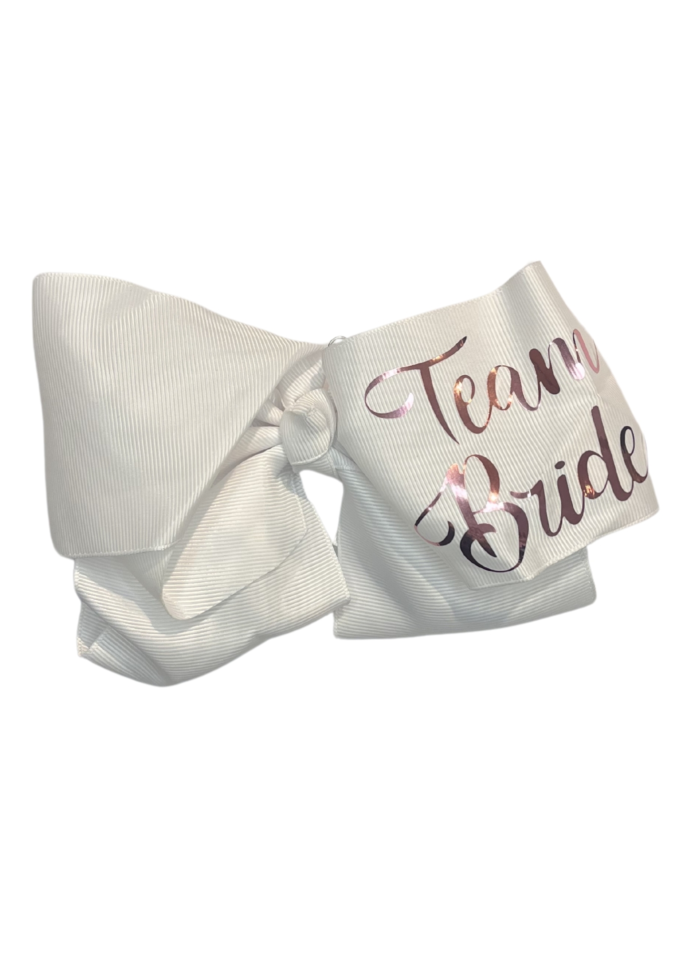 Haarstrik Vrijgezellen Feest - Team Bride - Wit - Rosé Goud