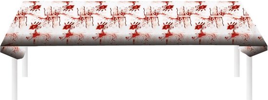 Halloween Tafelkleed Bloed - Bloederige Handen