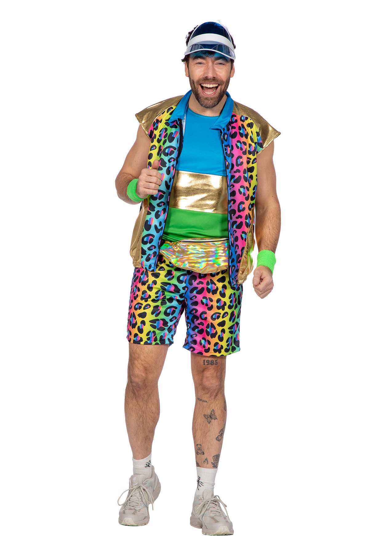 Foute Party Kostuum - Neon Panter - Disco Jaren 80 - Heren