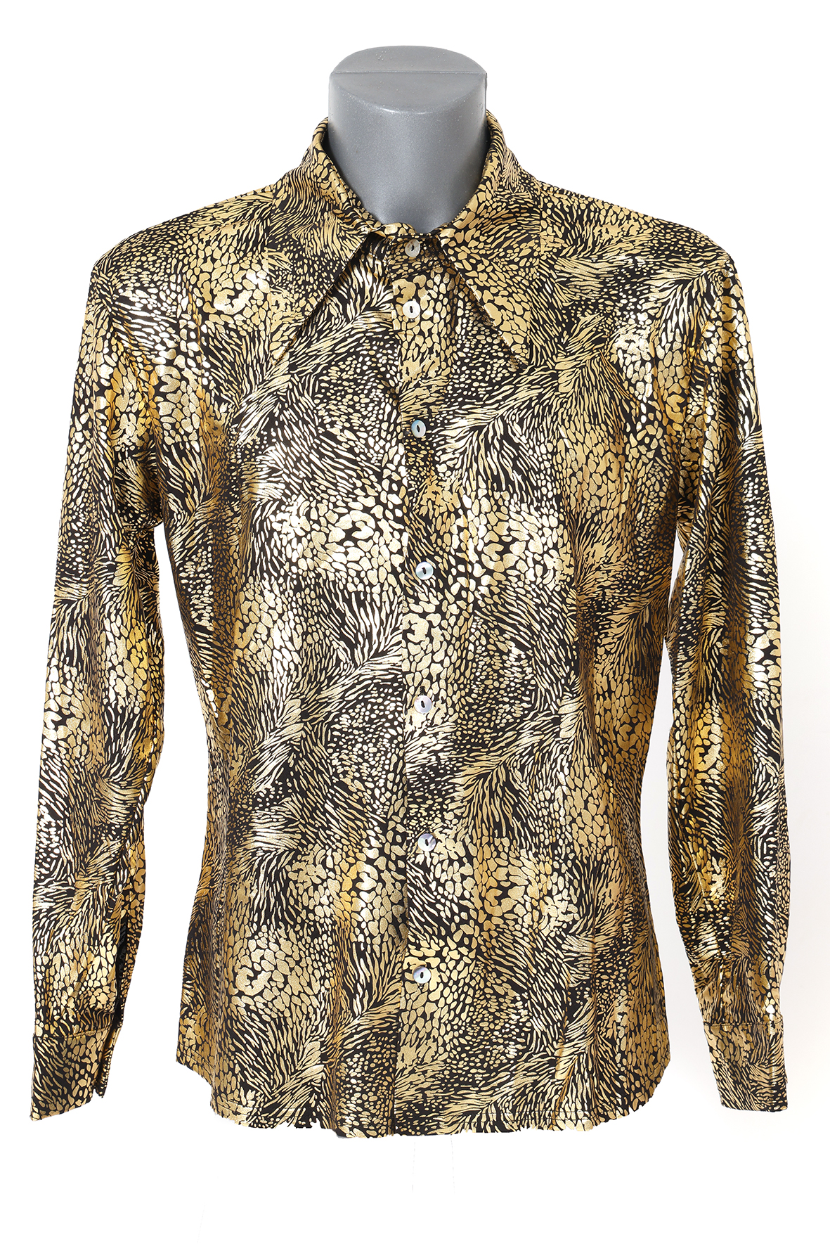 Blouse Slangenprint - Goud-Zwart Foute Party - Jaren 80 & 90 - Volwassenen