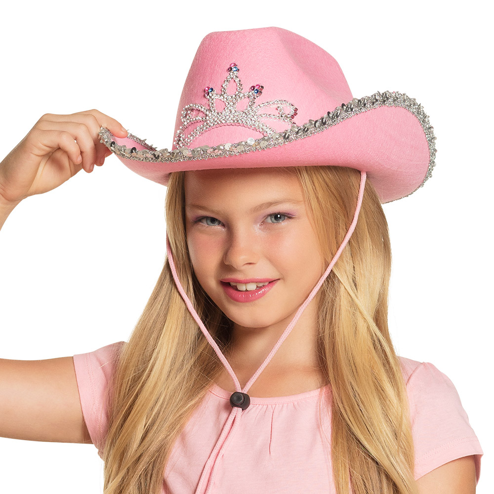 Cowboyhoed - Glimmer Roze - Kinderen