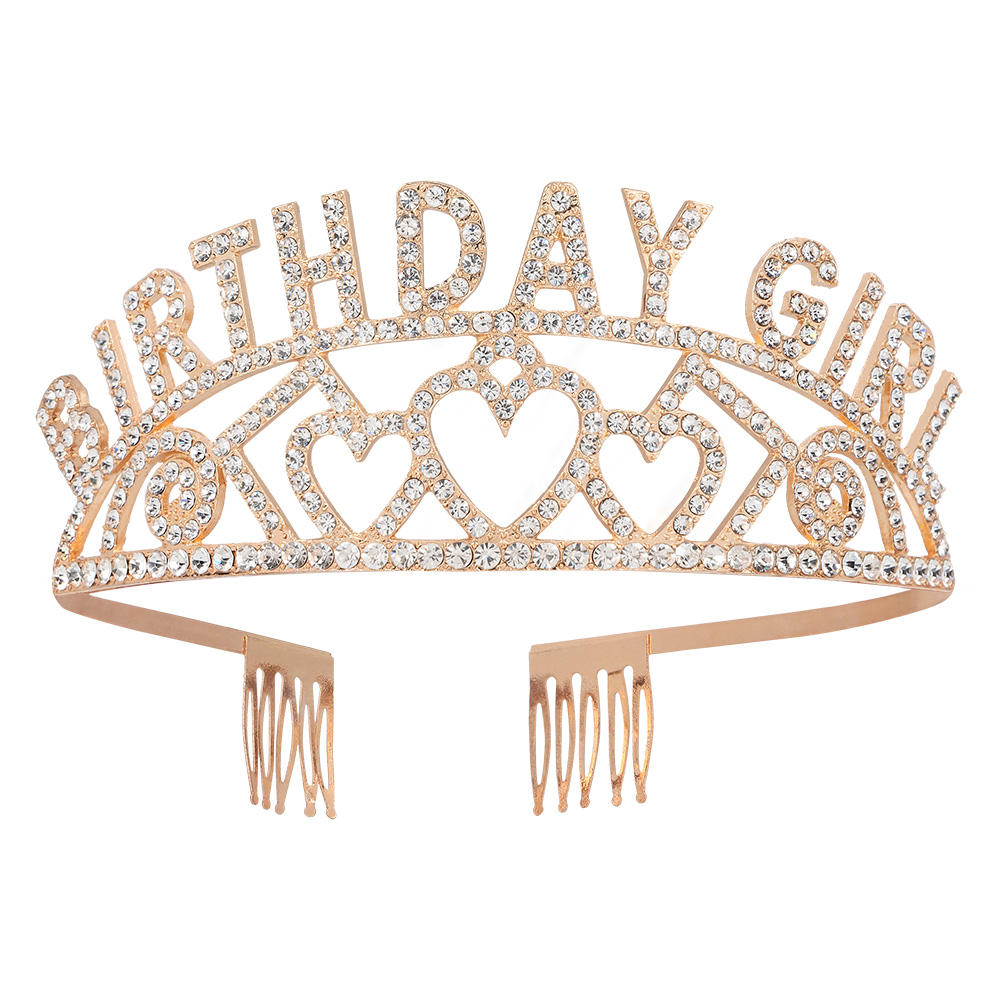 Diadeem Verjaardag - Birthday Girl - Metaal Rosé Goud