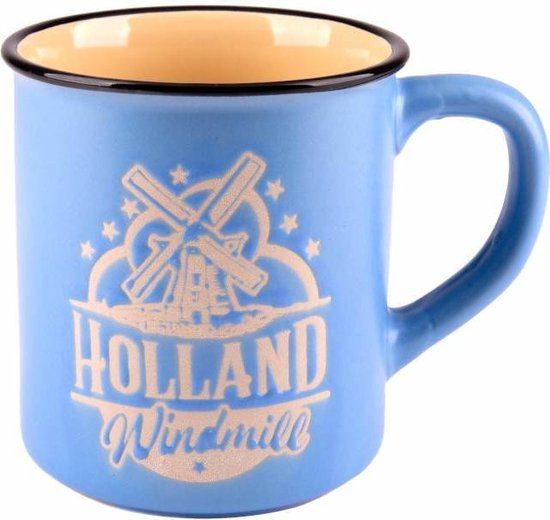 Beker Holland blauw Molen