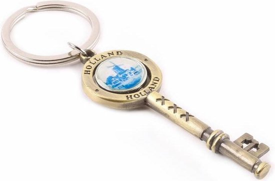 Sleutelhanger sleutel brons Holland