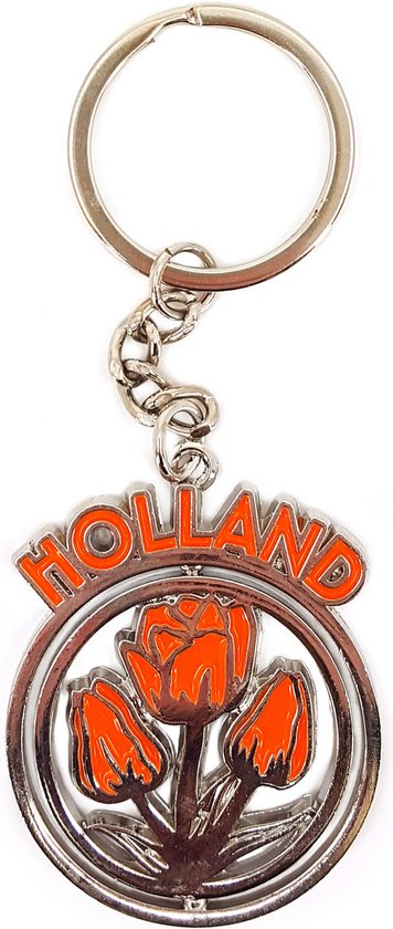 Sleutelhanger - Mono Spinning - Holland - Tulpen Oranje