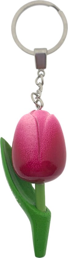Sleutelhanger tulp roze