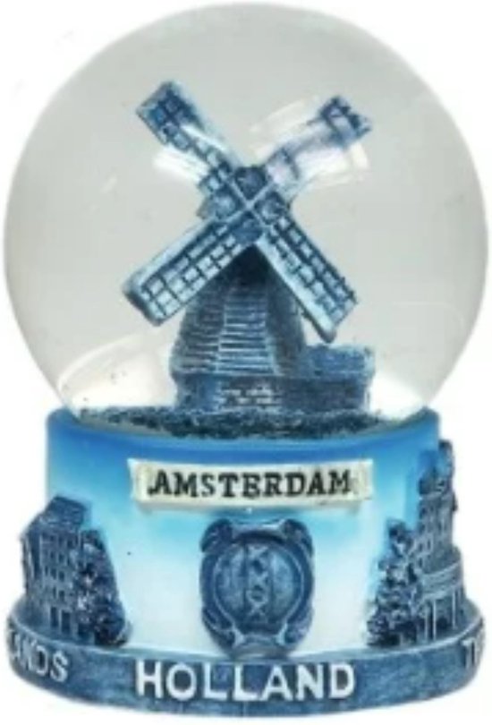 Sneeuwbol Molen Delftsblauw