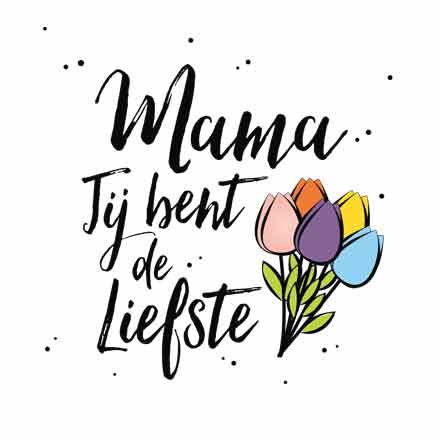 Wenskaart dikke knuffel voor de liefste moeder