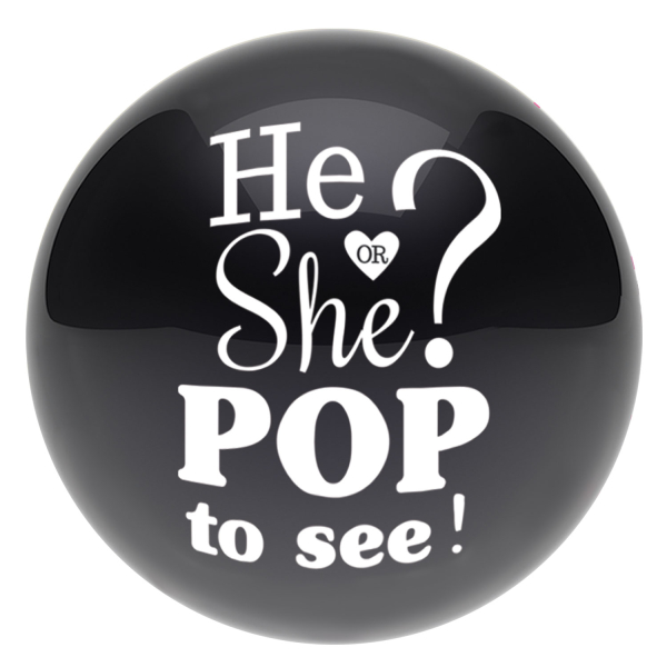 Gender Reveal Ballon Leeg - Pop To See - 60 cm - Los Blauwe en Roze Confetti