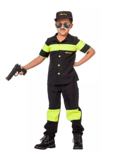 Tweedekans - Nieuw - Politiepak Nederland - Vest en Broek - Geel-Zwart - Kinderen