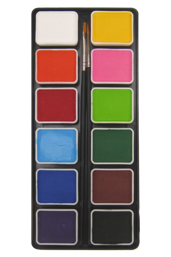 PXP Waterschmink Palet - Basis Kleuren - 12 kleuren