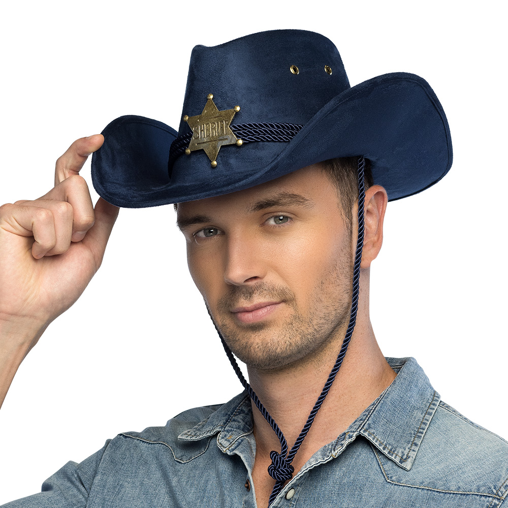 Cowboyhoed Sheriff Tennessee - Suede Blauw - Volwassenen 
