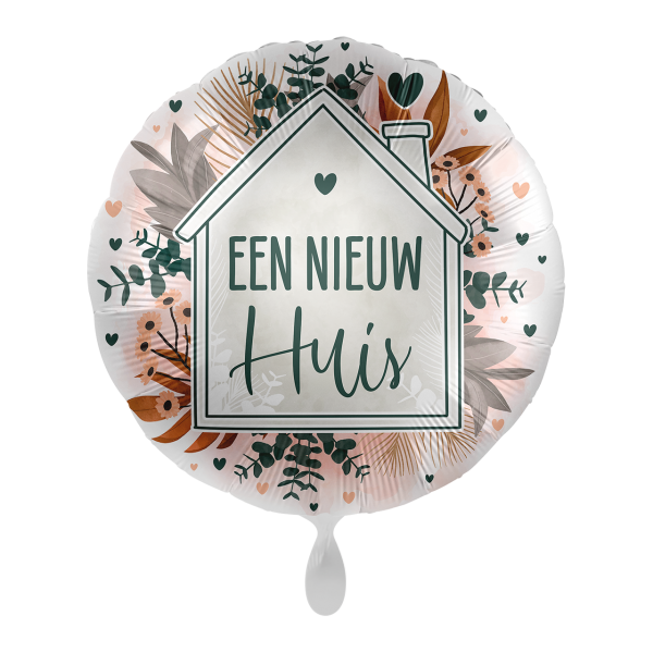 Folieballon - Een Nieuw Huis - 45 cm - Helium- en Luchtvulling