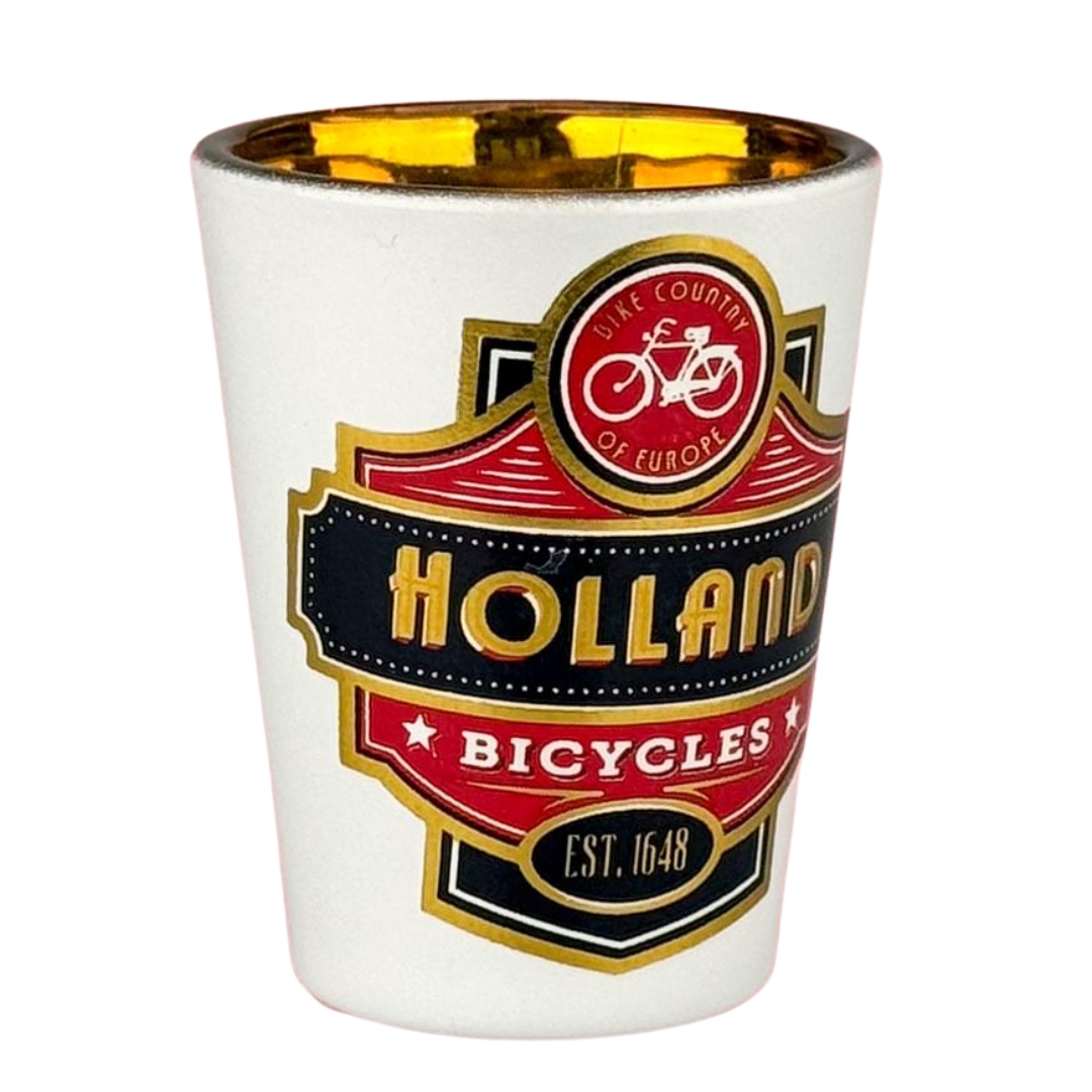Shotglas - Holland Bicycles - Goudfolie
