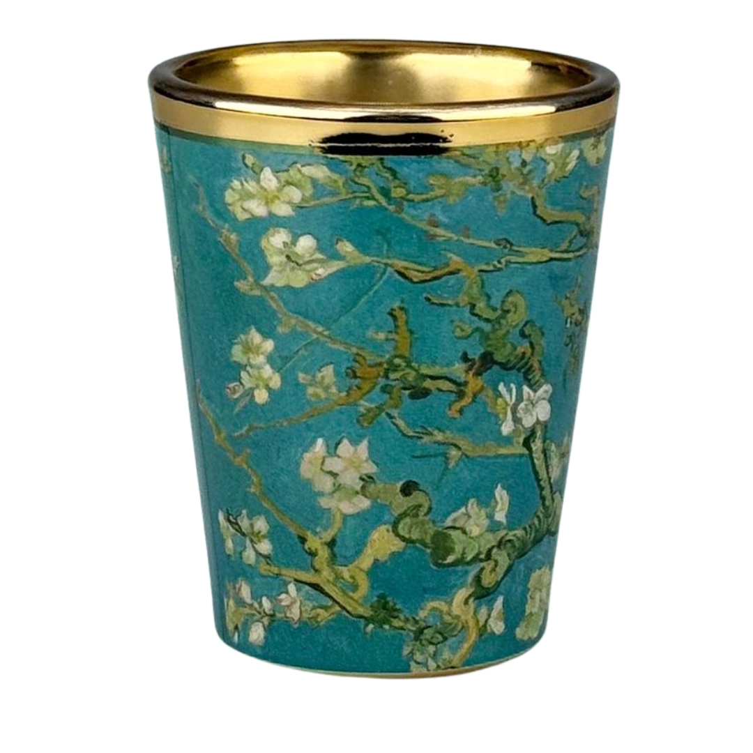 Shotglas - Amandelbloesem van Gogh - Goudfolie