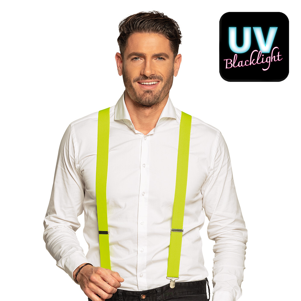 Bretels basic neon geel