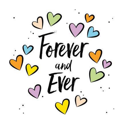 Wenskaart Huwelijk - Forever and Ever - Met Envelop