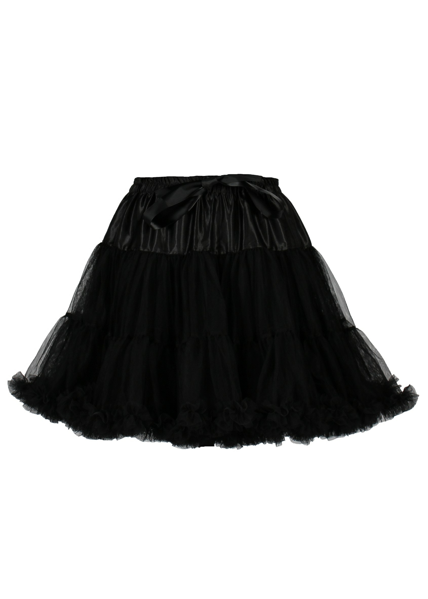 Petticoat Cabaret - met Strik - Zwart - Volwassenen