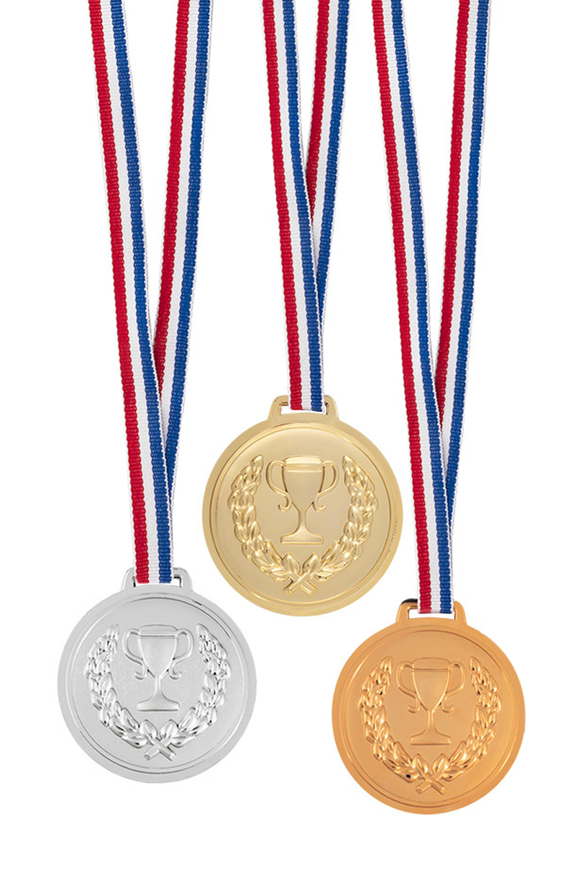 Medailles 3 stuks podiummedailles
