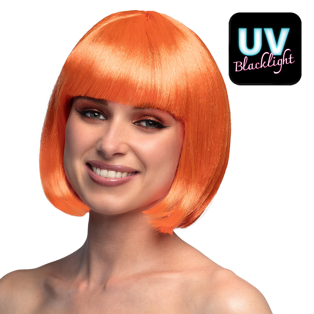 Cabaret bobline pruik oranje