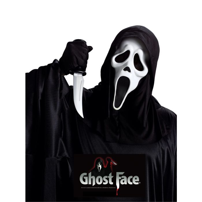 Scream Masker & Mes - Scream Met Kap Licenti