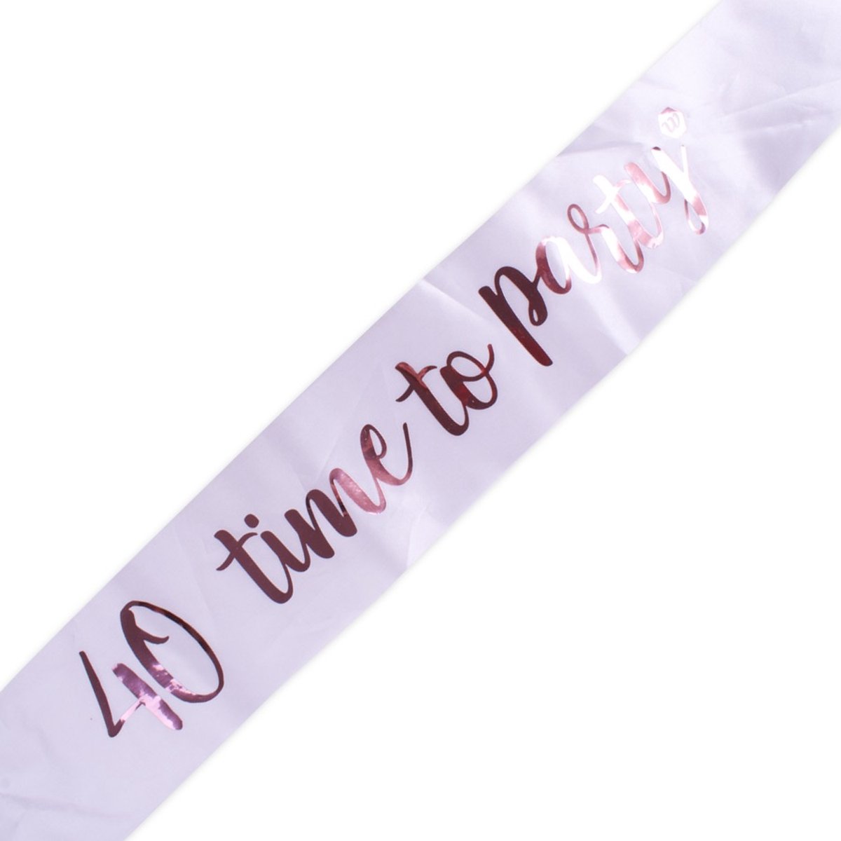 Sjerp 40 jaar - 40 Time To Party - Wit - Rosé Goud