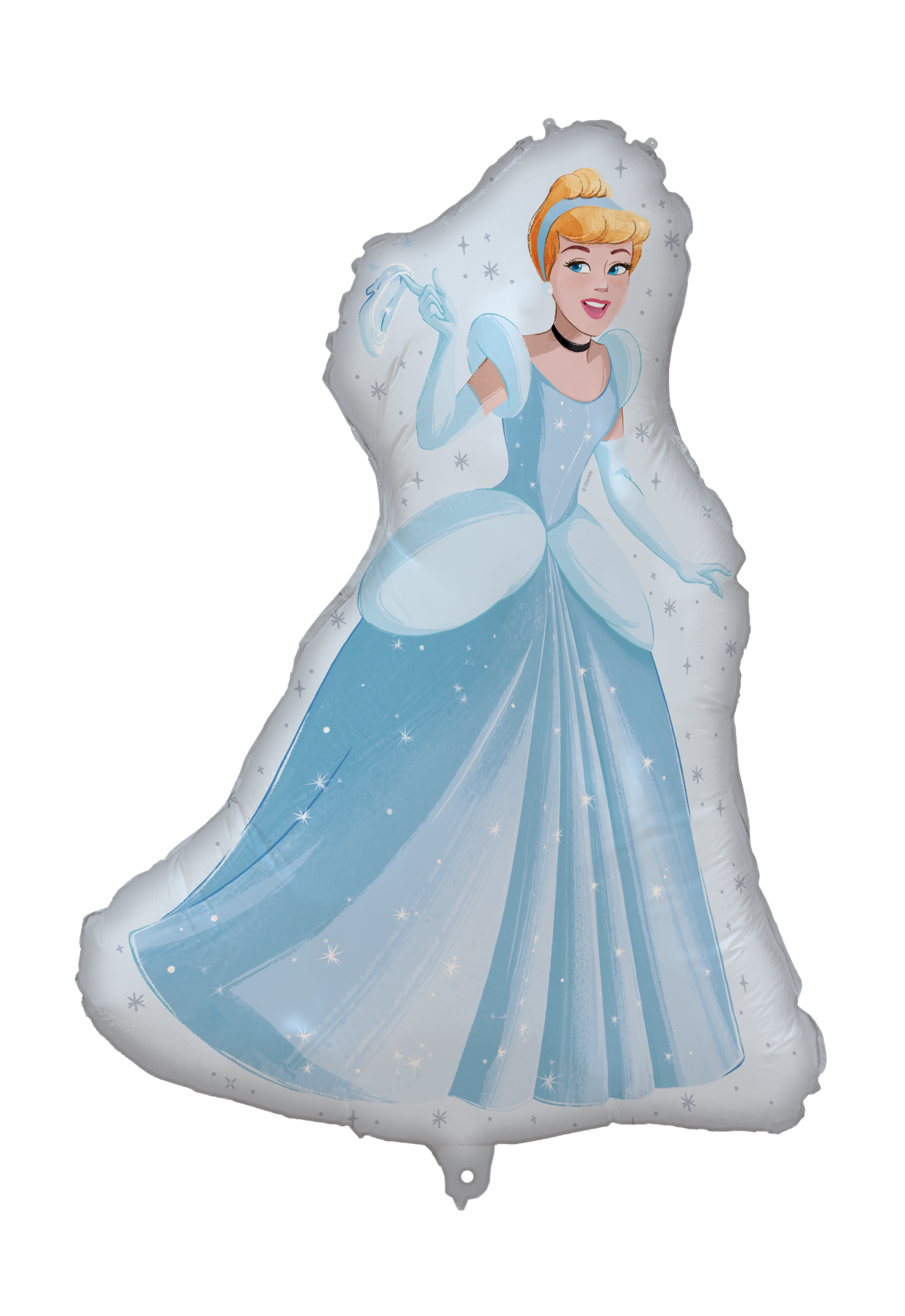 Folieballon - Prinses Lichtblauwe Jurk - 97 cm - Helium- en Luchtvulling