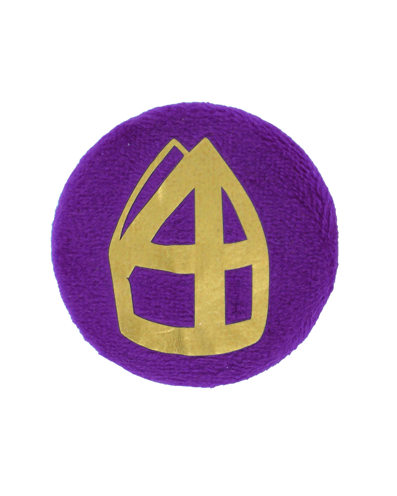 Pieten Button Met Mijter - Baretspeld - Paars