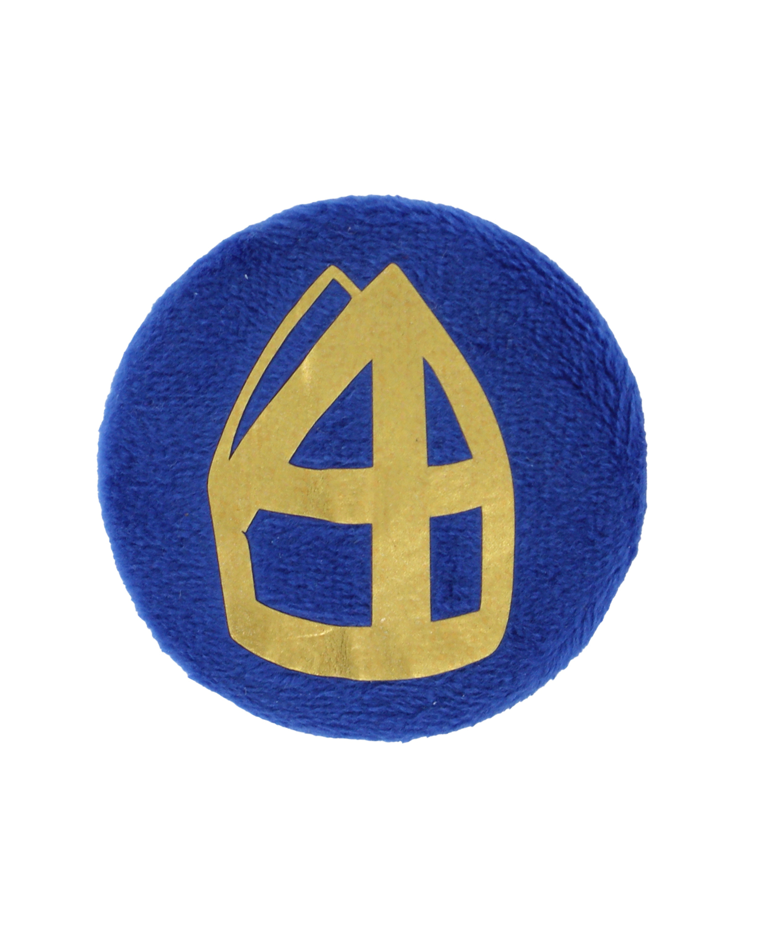 Pieten Button Met Mijter - Baretspeld - Blauw