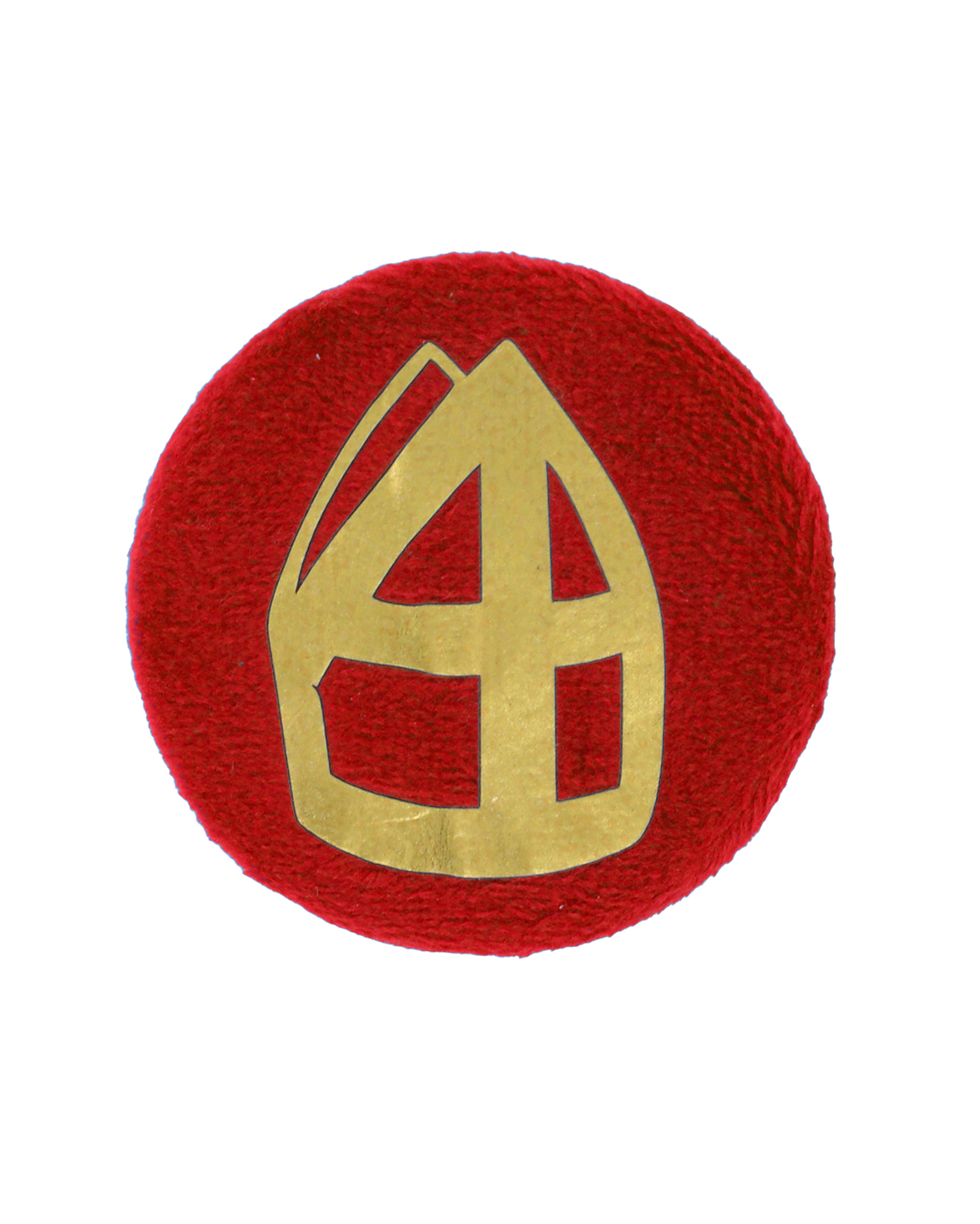 Pieten Button Met Mijter - Baretspeld - Rood