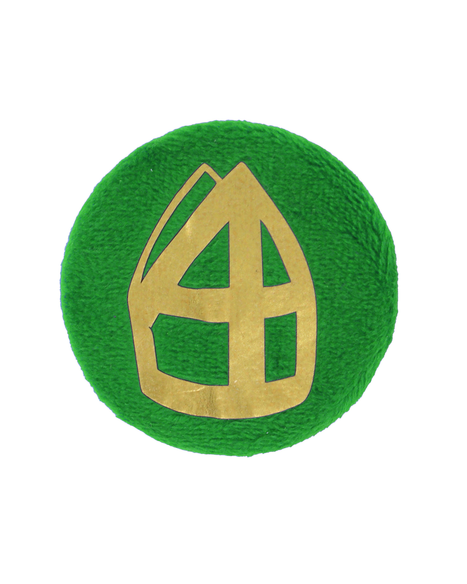 Pieten Button Met Mijter - Baretspeld - Groen