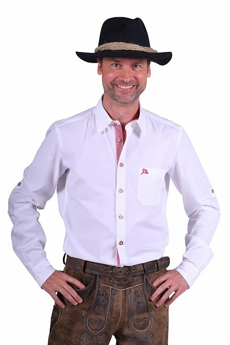 Oktoberfest Blouse Christian - Overhemd Wit - Heren