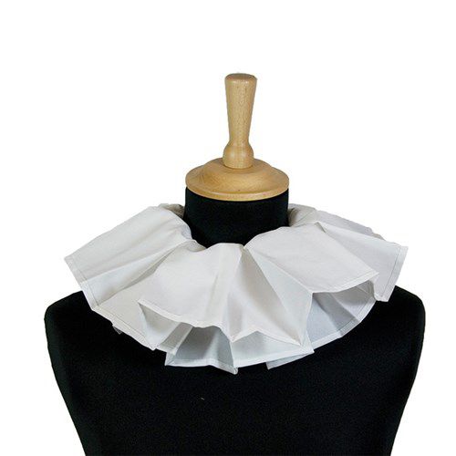 Pieten Kraag - Geplooid - Polyester - Wit