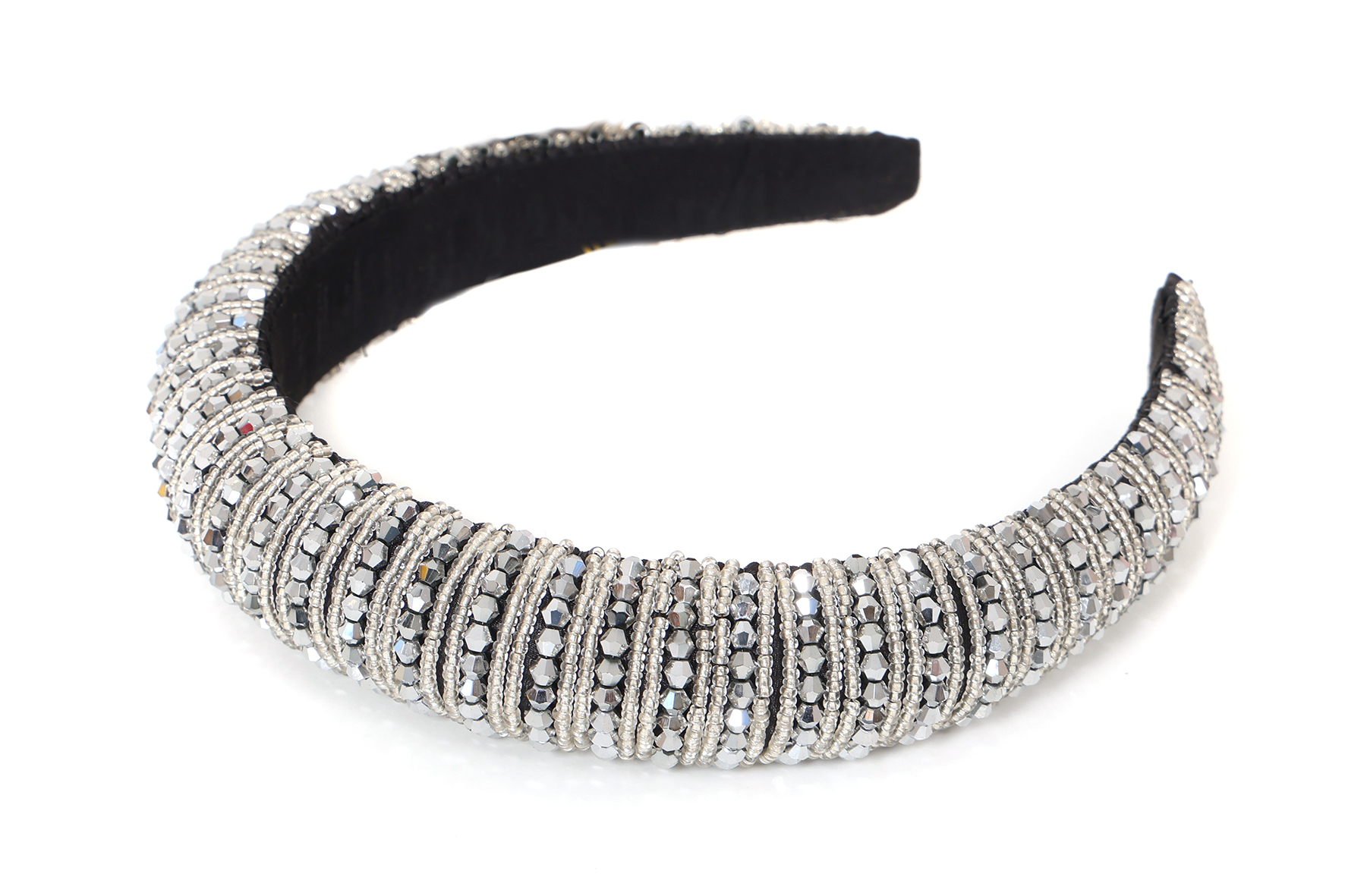 Haarband Glitter Steentjes - Zilver