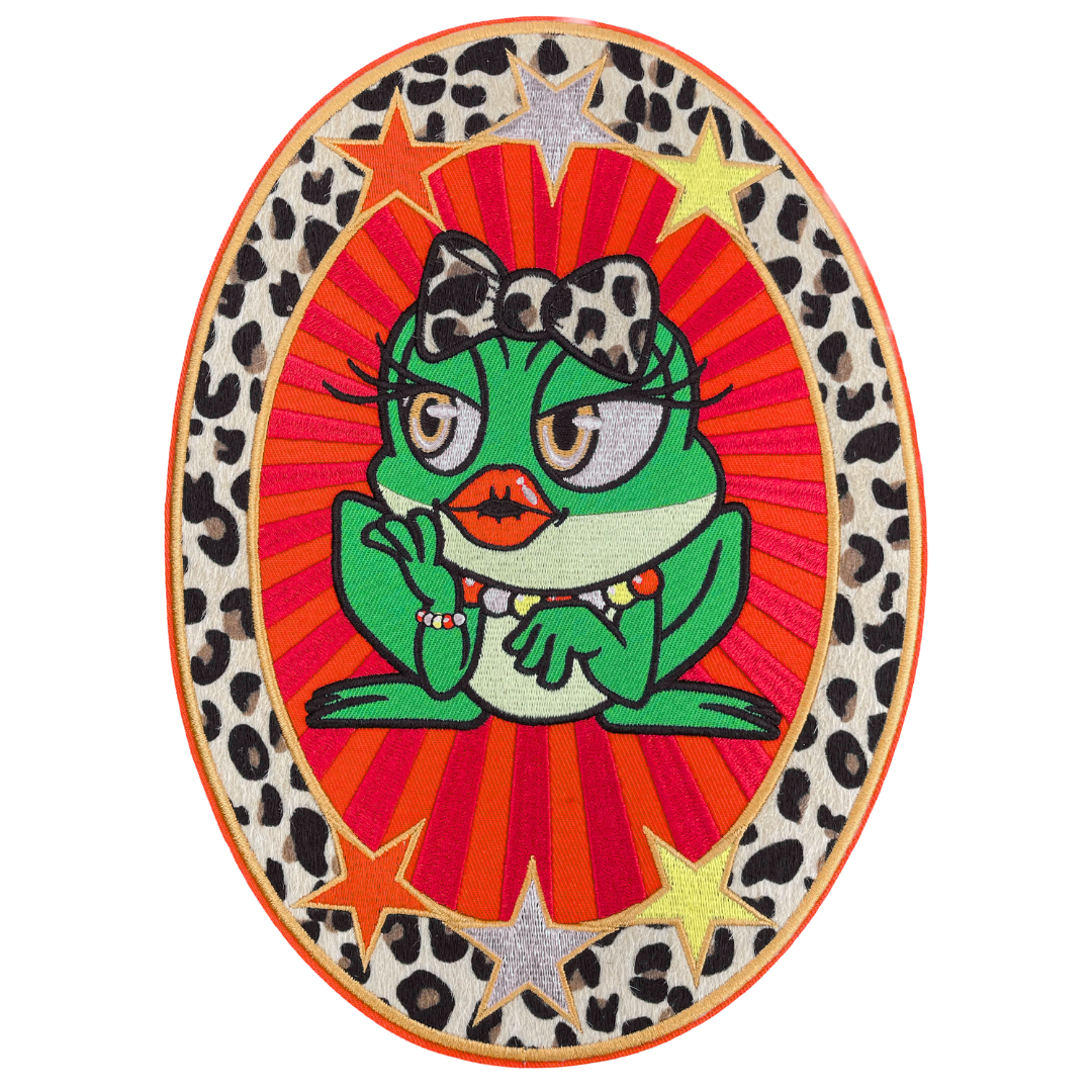 Rugembleem Oeteldonk - Panter - Kikker Met Sterren