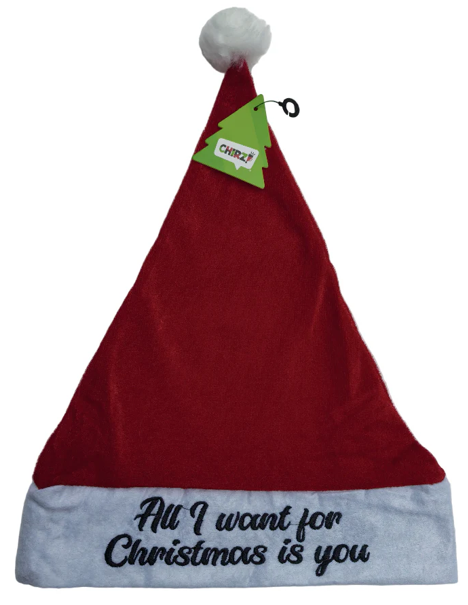 Kerstmuts - All I Want For Christmas Is You - Rood