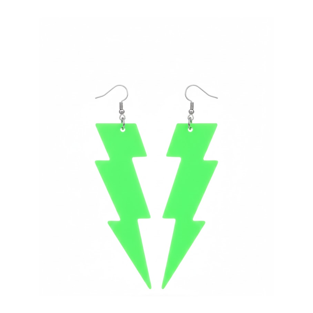 Oorbellen - Flash - Neon Groen