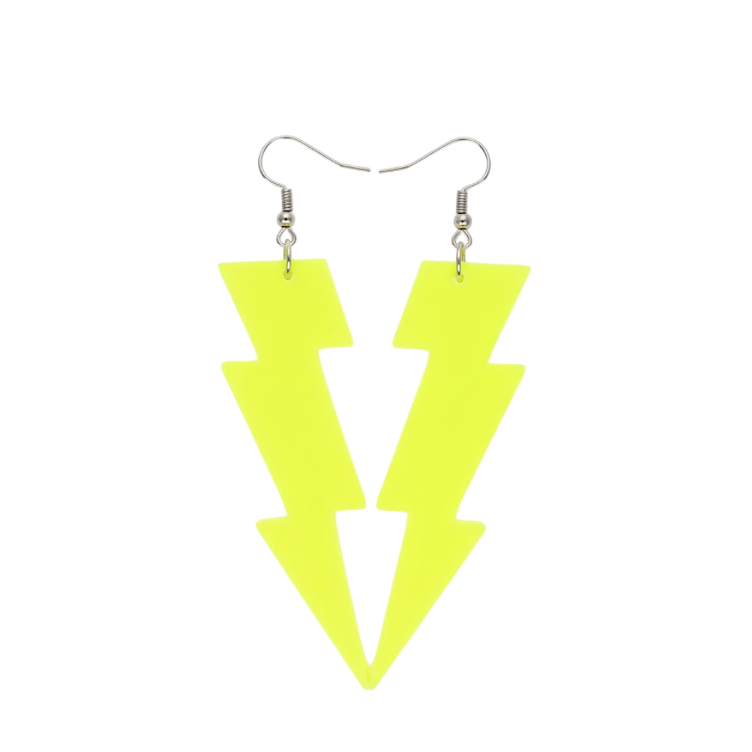 Oorbellen - Flash - Neon Geel