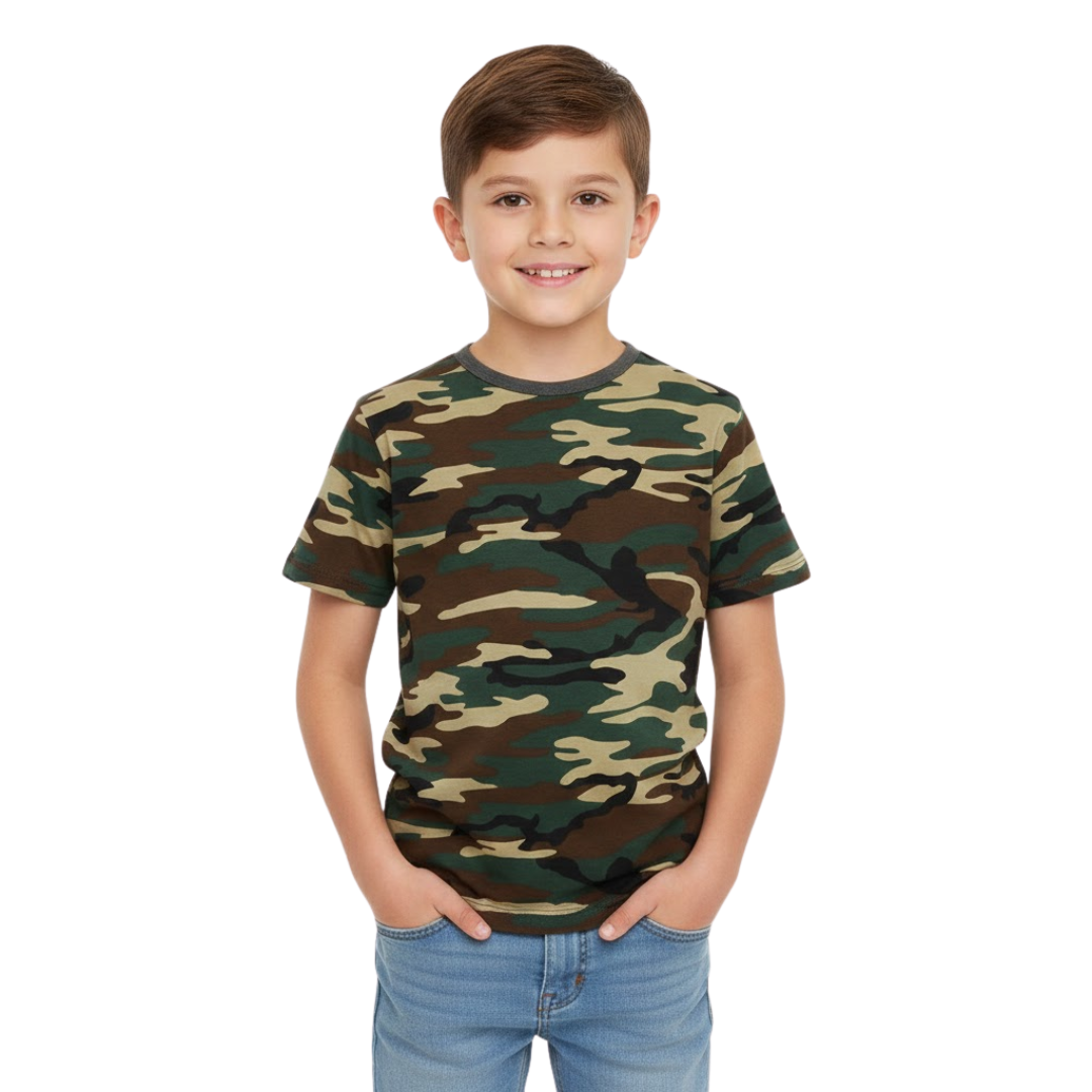 Leger t-shirt camouflage kinderen