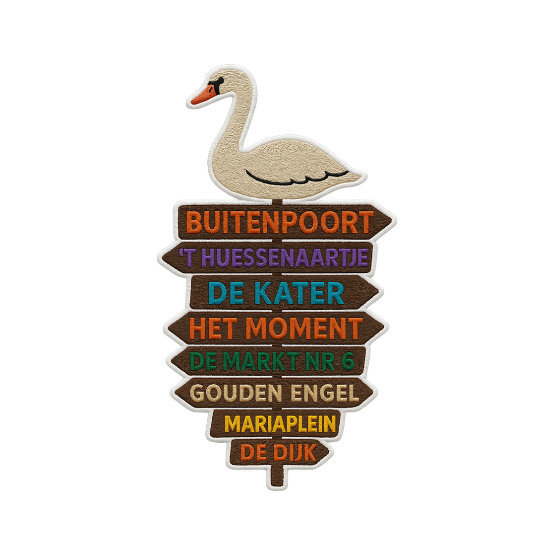 Embleem Huusse - Strijkembleem - Kroegentocht