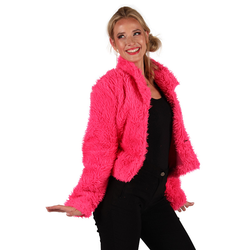 Bontjasje Roze - Zachte Pluche Jas - Dames