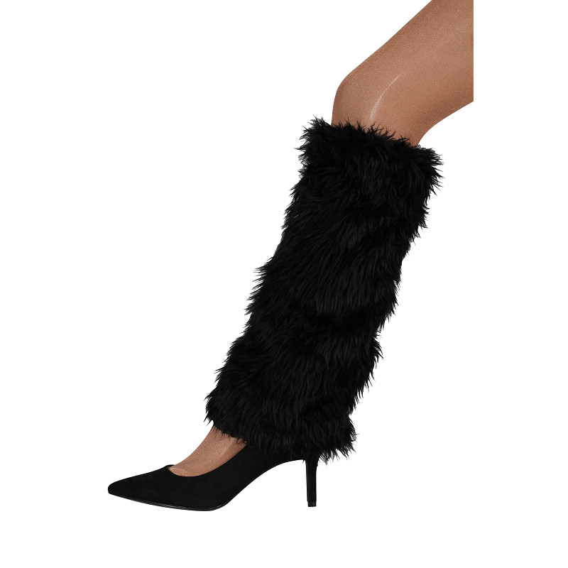 Beenwarmers zwart bont