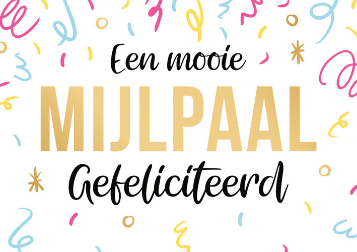 Wenskaart - Daisy - Een Mooie Mijlpaal Gefeliciteerd