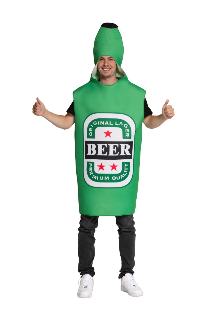 Bierfles Kostuum - Groen - Volwassenen - Onesize