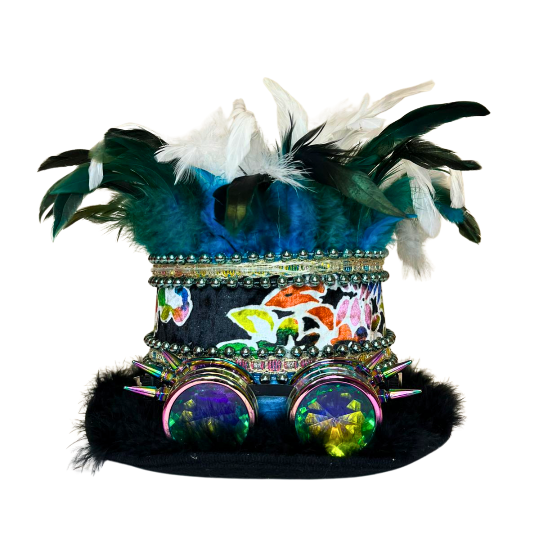 Luxe  Hoge Hoed - Blauw - Led - Volwassenen - 1003